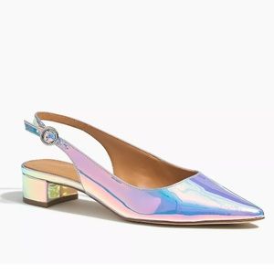 J Crew Holographic Slingbacks • sz 8.5